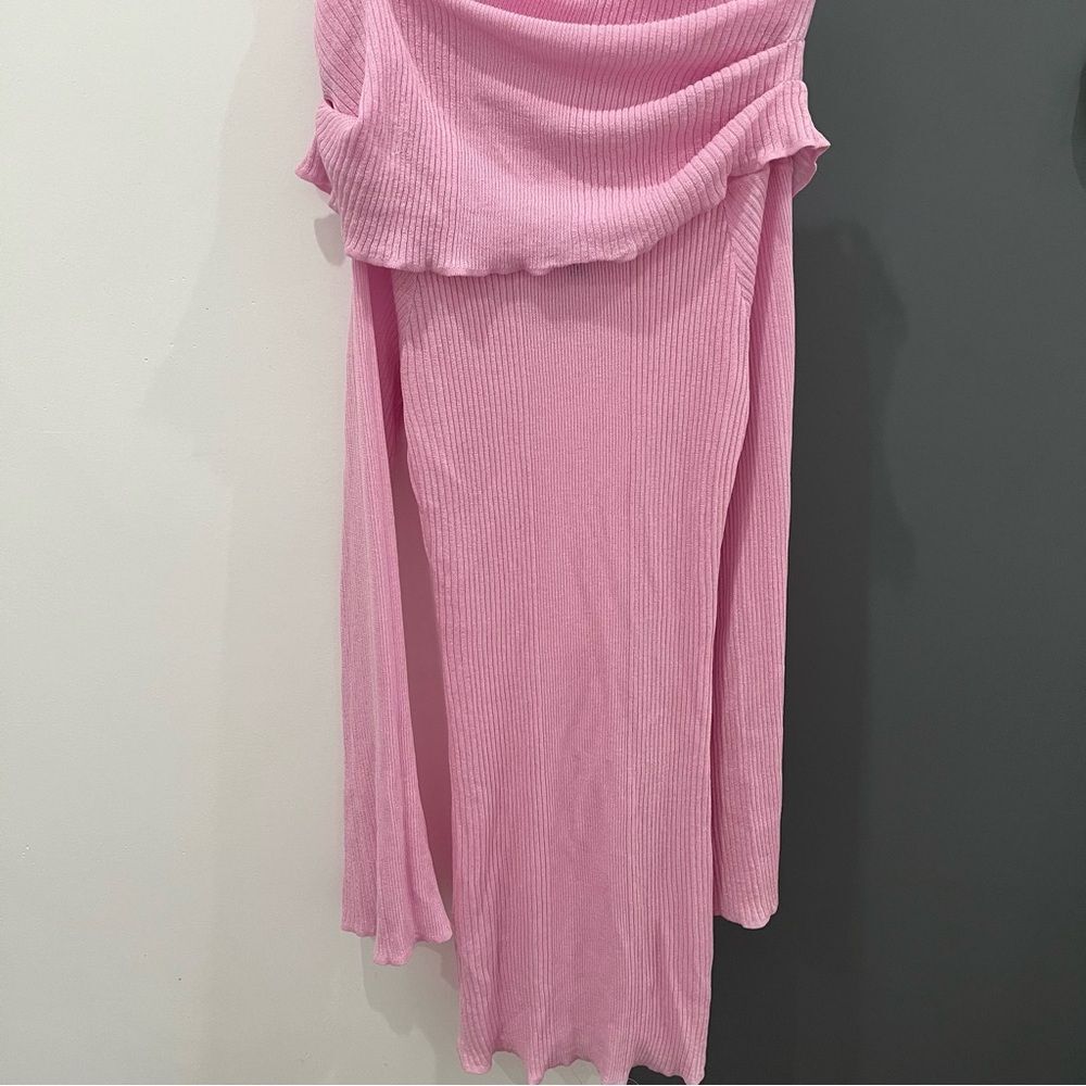 NEW SER.O.YA Mini Dress Pink Knit Galli Off Shoulder Long Sleeve size M - Picture 8 of 10